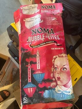 NOMA Bubble-Lites Vintage Light Set Box - Red 2 sets